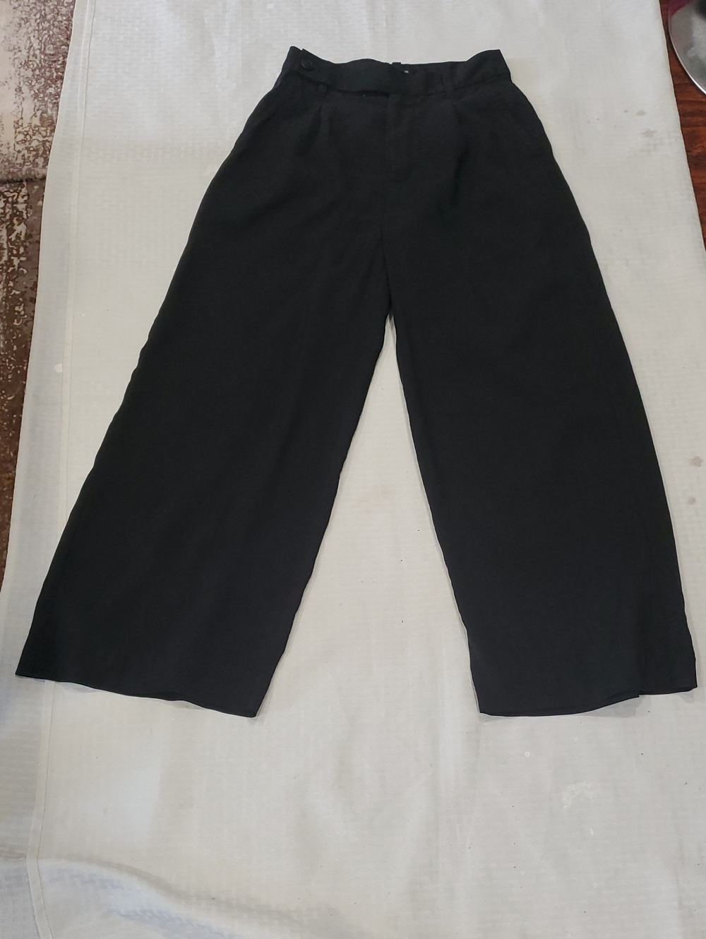 Madewell Black Lenzing Wide-Leg High-Rise Trouser Dress Pants Size 0